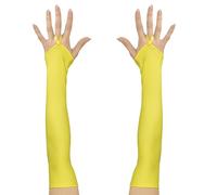 W WIDMANN MILANO Party Fashion - Gants en satin sans doigts, années 80, Accessoire pour costumes de carnaval