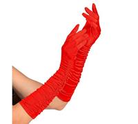 W WIDMANN MILANO Party Fashion - Gants froncés en satin, 1 paire, longueur 44 cm, accessoire années 20