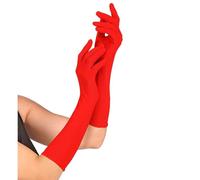 Widmann Gants longs en élasthanne rouges 60 cm - Taille unique adulte, convient aux hommes