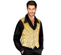 W WIDMANN MILANO Gilet à paillettes Party Fashion – Or Homme – Costumes de carnaval