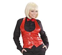 W WIDMANN MILANO Party Fashion - Gilet à paillettes pour femme, sans manches, showgirl, costumes de carnaval