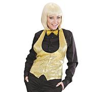 W WIDMANN MILANO Party Fashion - Gilet à paillettes pour femme, sans manches, showgirl, costumes de carnaval