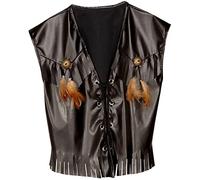 W WIDMANN MILANO Party Fashion - Gilet cowboy, en similicuir, rocker, motard, costume western