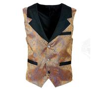 W WIDMANN MILANO Party Fashion - Gilet de costume Jacquard Retro, Vampire, Steampunk, Carnaval, Halloween