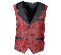 W WIDMANN MILANO Party Fashion - Gilet de costume Jacquard Retro, Vampire, Steampunk, Carnaval, Halloween