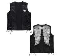 W WIDMANN MILANO Party Fashion - Gilet de motard en cuir, Rocker, Carnaval, Halloween