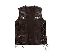 W WIDMANN MILANO Party Fashion - Gilet de motard Outlaw, aspect cuir, rocker, costumes de carnaval