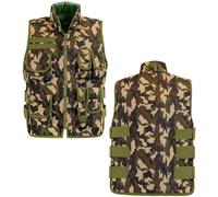 W WIDMANN MILANO Party Fashion - Gilet d'intervention pour adultes, gilet de costume avec écussons interchangeables, pour déguisement de policier, SWAT, FBI ou militaire