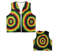 Widmann – Gilet Rasta – Taille unique – Rouge, jaune, vert, noir – Polyester