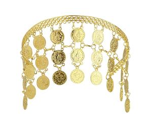 W WIDMANN MILANO Party Fashion - Gold Coin Headpiece, Élégance intemporelle, artisanat de qualité, polyvalence stylistique, confort optimal, unicité et originalité Un accessoire incontournable !
