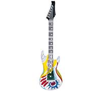 Guitare rock gonflable bariolée Taille Unique