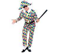 W WIDMANN MILANO Party Fashion - Costume Arlequin, bouffon, personnage de scène, théâtre, carnaval, soirée à thème