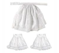 Widmann Jabot 67651 avec 2 manchettes – blanc (vampire, gentilhomme)