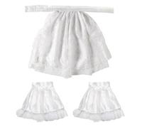 Widmann Jabot 67651 avec 2 manchettes – blanc (vampire, gentilhomme)