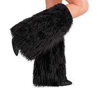 W WIDMANN MILANO Party Fashion - Jambiers en peluche, chauffe-jambes, accessoire de costume pour adultes, carnaval, soirée à thème