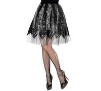 W WIDMANN MILANO Party Fashion - Jupe d'Halloween pour adultes, ange noir, fantôme, squelette, mariée morte, Dia de los Muertos, Halloween