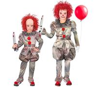 W WIDMANN MILANO Party Fashion - Costume enfant clown tueur, clown d'horreur, déguisement Halloween