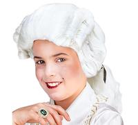 Perruque Marquis Enfant Flamme Retardante - Blanc Blanc