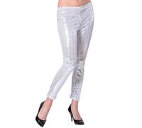 W WIDMANN MILANO Party Fashion - Leggings à paillettes, brillants, Disco Fever, pour costumes de carnaval