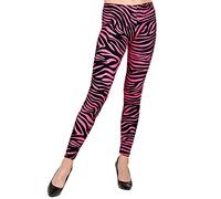 W WIDMANN MILANO Party Fashion - Leggings années 80, 80s, fièvre disco, mauvais goût, motif à rayures, fête à thème, carnaval