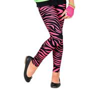 W WIDMANN MILANO Party Fashion - Leggings pour enfants années 80, Tigerprint, 80s, Animal Print, Disco Fever, Carnaval