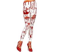 W WIDMANN MILANO Party Fashion - Leggings tachés de sang, 75 DEN, Psycho, déguisement pour Halloween
