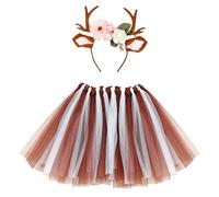 W WIDMANN MILANO Party Fashion - Lot de renne, coiffe pour femme Déguisement Tutu pour adultes, multicolore, wdm96551