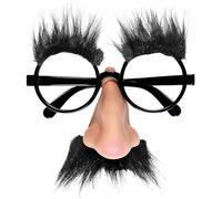 W WIDMANN MILANO Party Fashion - Lunettes avec nez, moustache et sourcils, lunettes fun, accessoire pour photobox ou carnaval