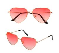 W WIDMANN MILANO Party Fashion - Lunettes avec verres colorés, lunettes cœur, accessoire, fête à thème, carnaval