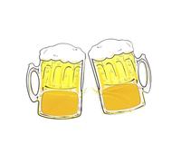 Widmann Verres à bière Party Fashion 6778O 6 pièces 500 ml multicolores compatible lave-vaisselle
