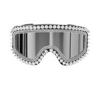 W WIDMANN MILANO Party Fashion - Lunettes de ski miroir avec clous et strass, accessoire pour carnaval, lunettes fantaisie pour après-ski, festival