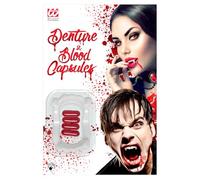 Widmann Sancto PVC Vampire dents avec sang capsules