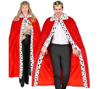 W WIDMANN MILANO Party Fashion - manteau de roi, rouge, 140 cm, cape, cape, prince, roi et reines, médiéval