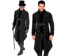 W WIDMANN MILANO Party Fashion - Manteau gothique pour homme en velours, frac steampunk, pour carnaval, Halloween, cosplay