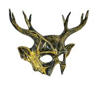 W WIDMANN MILANO Party Fashion - Masque Baphomet en plastique rigide | Demi-masque sinistre avec de grands bois, pour Halloween et les déguisements fantastiques