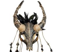 W WIDMANN MILANO Party Fashion - Masque de chaman crâne de taureau avec plumes, accessoire pour costumes vikings, carnaval