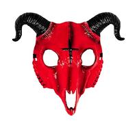 W WIDMANN MILANO Party Fashion - Masque de diable, démon, bouc, Lucifer avec cornes et croix, Halloween et carnaval