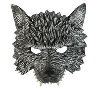 W WIDMANN MILANO Party Fashion - Masque de loup sans menton, masque d'animal, demi-masque, accessoire Halloween, Carnaval