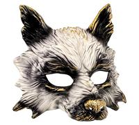 W WIDMANN MILANO Party Fashion - Masque de loup pour adultes, demi-masque, accessoire pour déguisements d'animaux