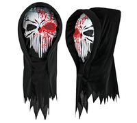 W WIDMANN MILANO Party Fashion - Masque d'horreur avec capuche, accessoire sanglant pour Halloween et carnaval