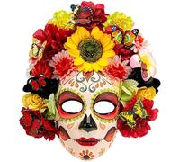 W WIDMANN MILANO Party Fashion - Masque Dia de los Muertos, pour adultes, reine des morts, accessoire Jour des morts