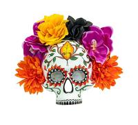 W WIDMANN MILANO Party Fashion - Masque « Día de los Muertos » | Masque avec fleurs pour le Jour des Morts, Halloween, le carnaval, le style gothique et les soirées à thème