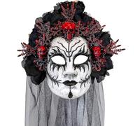 W WIDMANN MILANO Party Fashion - Masque Dia de los Muertos, pour adultes, reine des morts, accessoire Jour des morts