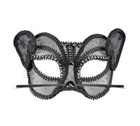W WIDMANN MILANO Party Fashion, Masque en dentelle noire, design élégant, confort optimal avec élastique ajustable, polyvalent pour toutes occasions, fabrication italienne de qualité