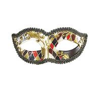 W WIDMANN MILANO Party Fashion - Masque Harlequin vénitien, design unique, confort optimal, polyvalent, facile d'entretien, accessoire tendance pour toutes vos fêtes et événements
