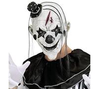 W WIDMANN MILANO Party Fashion - Masque Killer Clown avec mini chapeau, pour adultes, masque d'horreur, accessoire Halloween