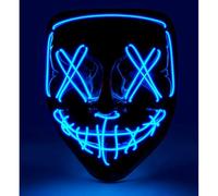 W WIDMANN MILANO Party Fashion - Masque LED effrayant, visage lumineux, psychopathe, démon, Halloween