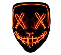 W WIDMANN MILANO Party Fashion - Masque LED effrayant, visage lumineux, psychopathe, démon, Halloween