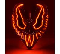 W WIDMANN MILANO Party Fashion - Masque LED monstre, visage lumineux, grimace effrayante, démon, Halloween