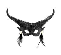 W WIDMANN MILANO Party Fashion - Masque oculaire diable avec cornes, démon, accessoire Halloween